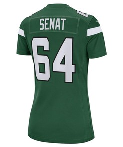 Greg Senat New York Jets Women's Game Player Jersey - Gotham Green