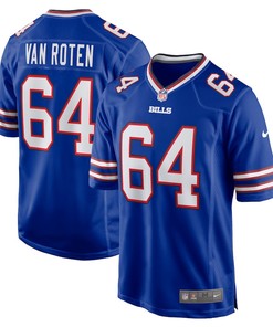 Greg Van Roten Buffalo Bills Player Game Jersey - Royal