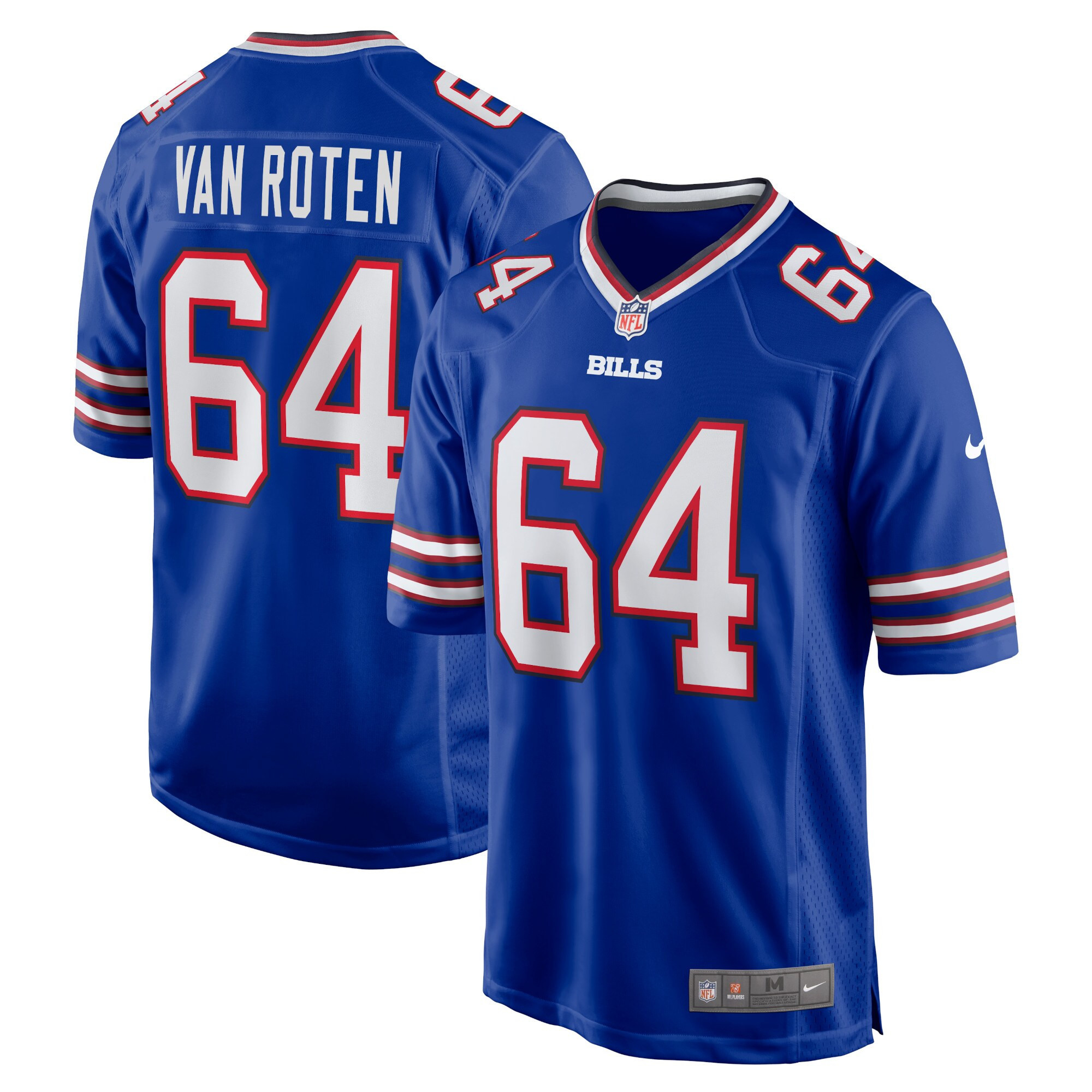 Greg Van Roten Buffalo Bills Player Game Jersey - Royal Nfl