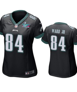 Greg Ward Jr. 84 Philadelphia Eagles Super Bowl LVII Black Game Jersey - Women