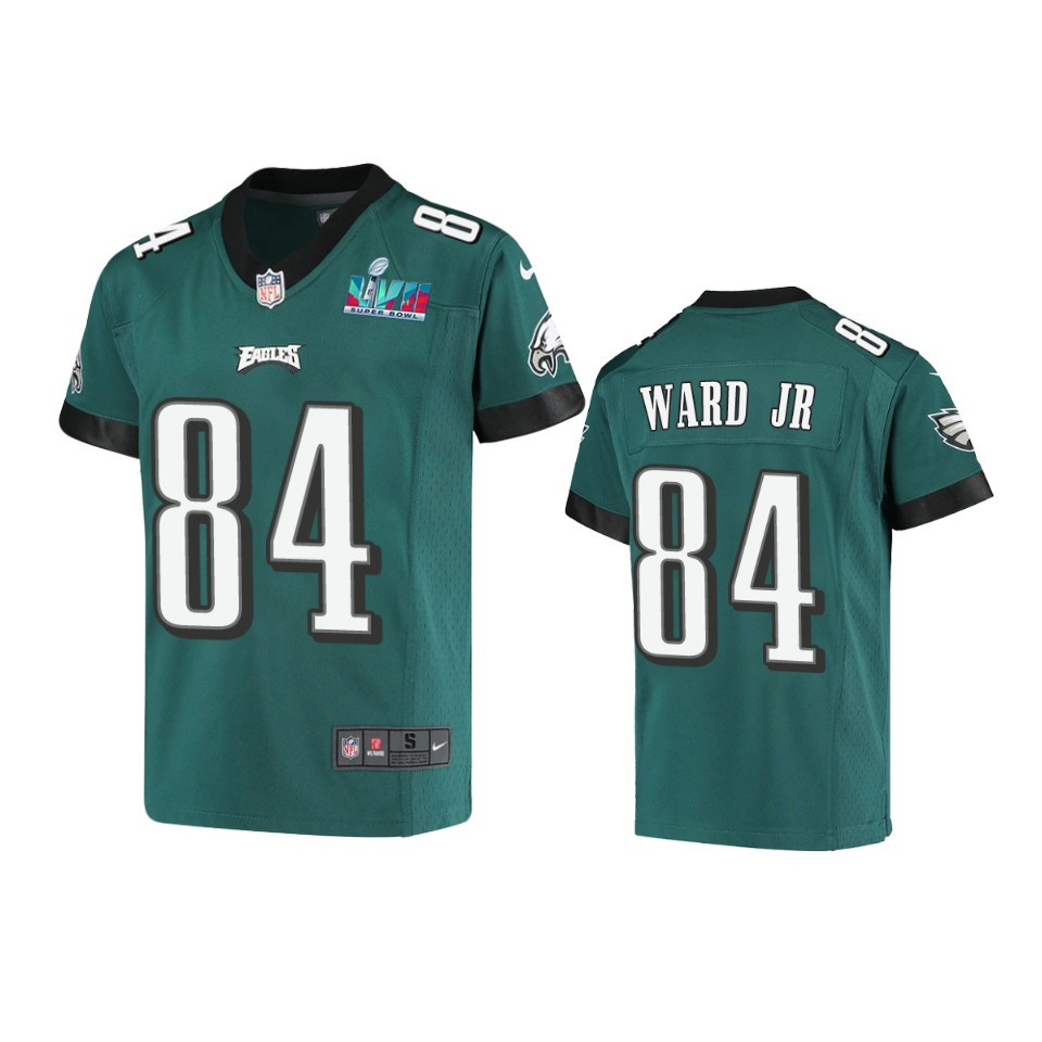 Greg Ward Jr. 84 Philadelphia Eagles Youth Super Bowl LVII Game Jersey - Green