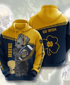 Groot Hold Notre Dame Fighting Irish 3D Hoodie for Men for Women