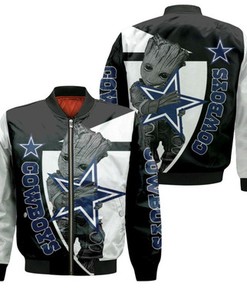 Groot Hug Dallas Cowboys Nfl Fan 3D Bomber Jacket Model 2447