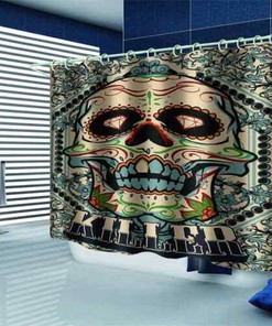 Grotesque Skull 3D Shower Curtain Waterproof Fabric Bathroom Decor