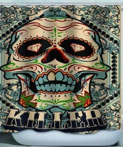 Grotesque Skull 3D Shower Curtain Waterproof Fabric Bathroom Decor