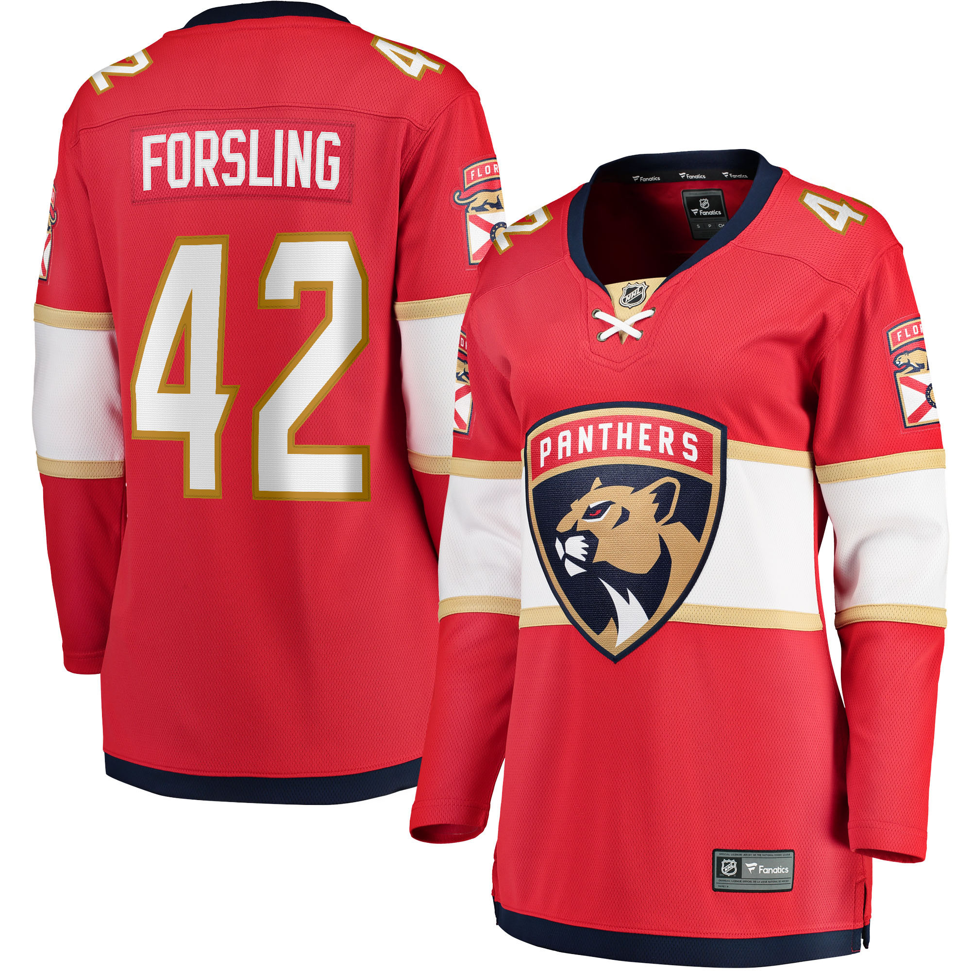 Gustav Forsling Florida Panthers Fanatics Branded Womens Home Breakaway Player Jersey - Red Nhl