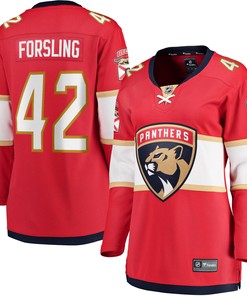 Gustav Forsling Florida Panthers Women's Home Breakaway Player Jersey - Red Jersey