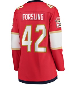 Gustav Forsling Florida Panthers Women's Home Breakaway Player Jersey - Red Jersey