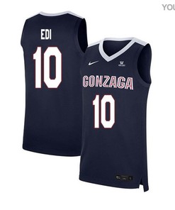 Guy Edi 10 Gonzaga Bulldogs Elite Basketball Youth Jersey - Navy
