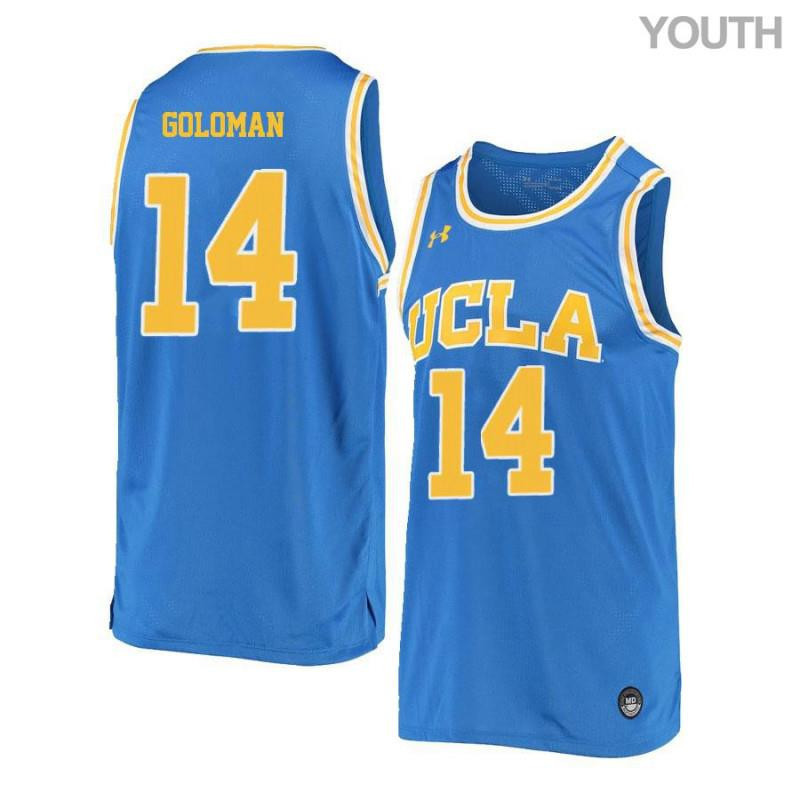 Gyorgy Goloman 14 UCLA Bruins Retro Elite Basketball Youth Jersey - Blue