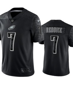 Haason Reddick 7 Philadelphia Eagles Black Reflective Limited Jersey - Men