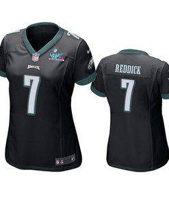 Haason Reddick 7 Philadelphia Eagles Super Bowl LVII Black Game Jersey - Women