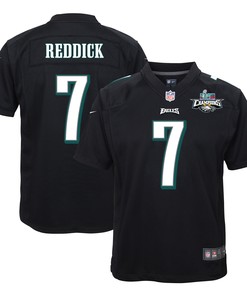 Haason Reddick 7 Philadelphia Eagles Super Bowl LVII Champions 2 Stars Youth Game Jersey - Black