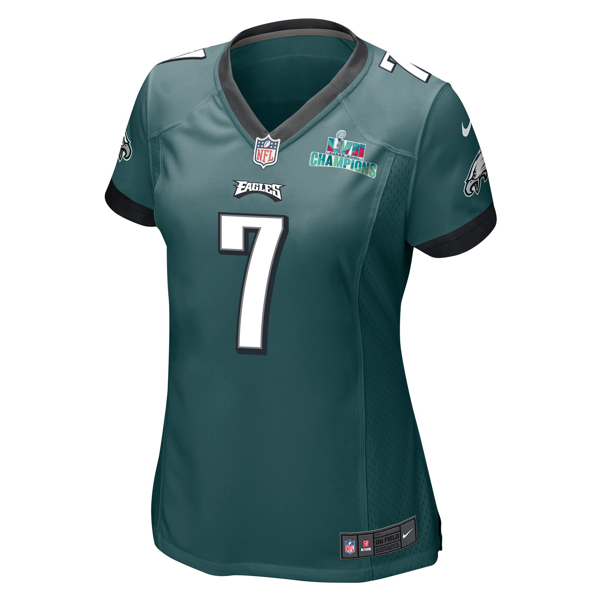 Haason Reddick 7 Philadelphia Eagles Super Bowl LVII Champions Women Game Jersey - Midnight Green