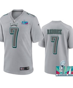 Haason Reddick 7 Philadelphia Eagles Super Bowl LVII Patch Atmosphere Fashion Game Jersey - Gray