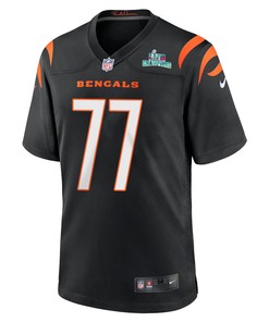 Hakeem Adeniji 77 Cincinnati Bengals Super Bowl LVII Champions Men Game Jersey - Black
