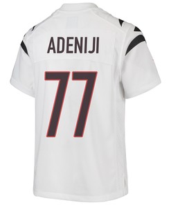 Hakeem Adeniji 77 Cincinnati Bengals Super Bowl LVII Champions Youth Game Jersey - White