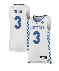 Hamidou Diallo 3 Kentucky Wildcats Basketball Elite Men Jersey - White