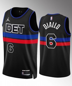Hamidou Diallo 6 2022-23 Detroit Pistons Black Statement Edition Jersey Swingman