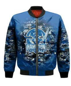 Hampton Pirates Bomber Jacket Camouflage Vintage  - NCAA