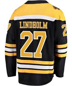 Hampus Lindholm 27 Boston Bruins Stanley Cup 2023 Playoffs Patch Home Breakaway Men Jersey - Black