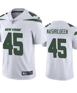 Hamsah Nasirildeen 45 New York Jets White Vapor Limited Jersey