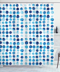 Hand Drawn Circles Cells Print Shower Curtain - Bathroom Decor