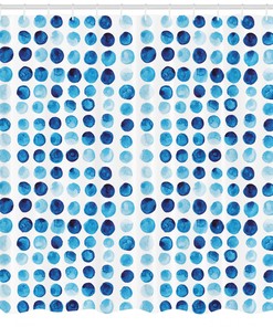 Hand Drawn Circles Cells Print Shower Curtain - Bathroom Decor
