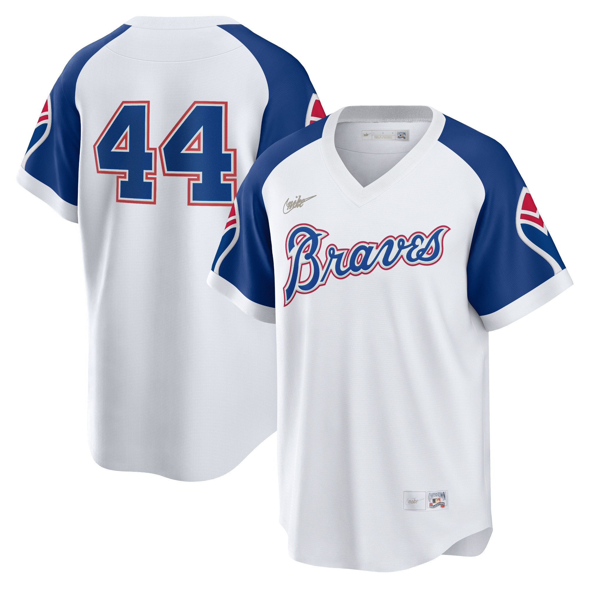 Hank Aaron Atlanta Braves Home Cooperstown Collection Player Jersey - White Mlb