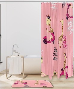 Happy Deer Waterproof Shower Curtain for Bathroom Decoration