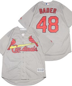 Harrison Bader #48 St Louis Cardinals 2020 Mlb Grey Jersey