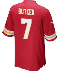Harrison Butker 7 Kansas City Chiefs Super Bowl LVII Champions 3 Stars Men Game Jersey - Red