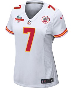 Harrison Butker 7 Kansas City Chiefs Super Bowl LVII Champions 3 Stars Women Game Jersey - White