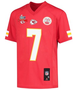 Harrison Butker 7 Kansas City Chiefs Super Bowl LVII Champions 3 Stars Youth Game Jersey - Red