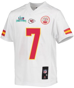 Harrison Butker 7 Kansas City Chiefs Super Bowl LVII Champions Youth Game Jersey - White