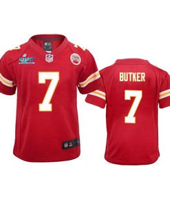 Harrison Butker 7 Kansas City Chiefs Super Bowl LVII Game Jersey - Youth Red