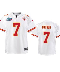 Harrison Butker 7 Kansas City Chiefs Super Bowl LVII Game Jersey - Youth White