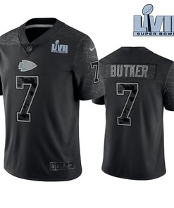 Harrison Butker 7 Kansas City Chiefs Super Bowl LVII Reflective Limited Jersey
