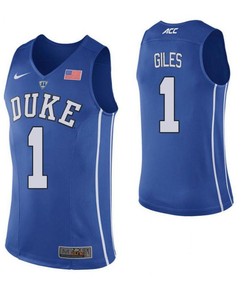 Harry Giles 1 Duke Blue Devils Elite Basketball Men Jersey - Blue