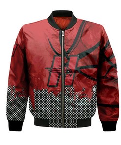 Hartford Hawks Bomber Jacket Basketball Net Grunge Pattern- NCAA