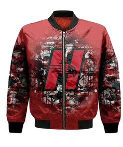 Hartford Hawks Bomber Jacket Camouflage Vintage  - NCAA