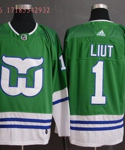 Hartford Whalers Mike Liut #1 2020 Nhl Green Jersey Jersey