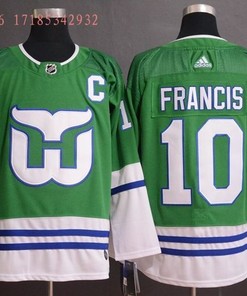 Hartford Whalers Ron Francis #10 2020 Nhl Green Jersey Jersey