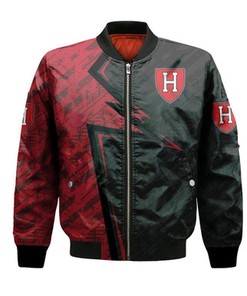Harvard Crimson Bomber Abstract Pattern Sport- NCAA
