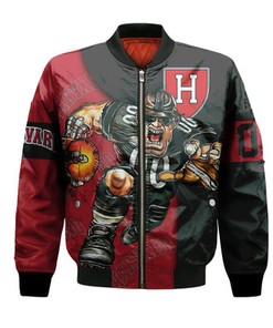 Harvard Crimson Bomber Jacket Football Go On - NCAA