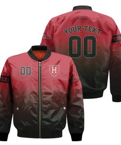 Harvard Crimson Fadded Bomber Jacket - NCAA