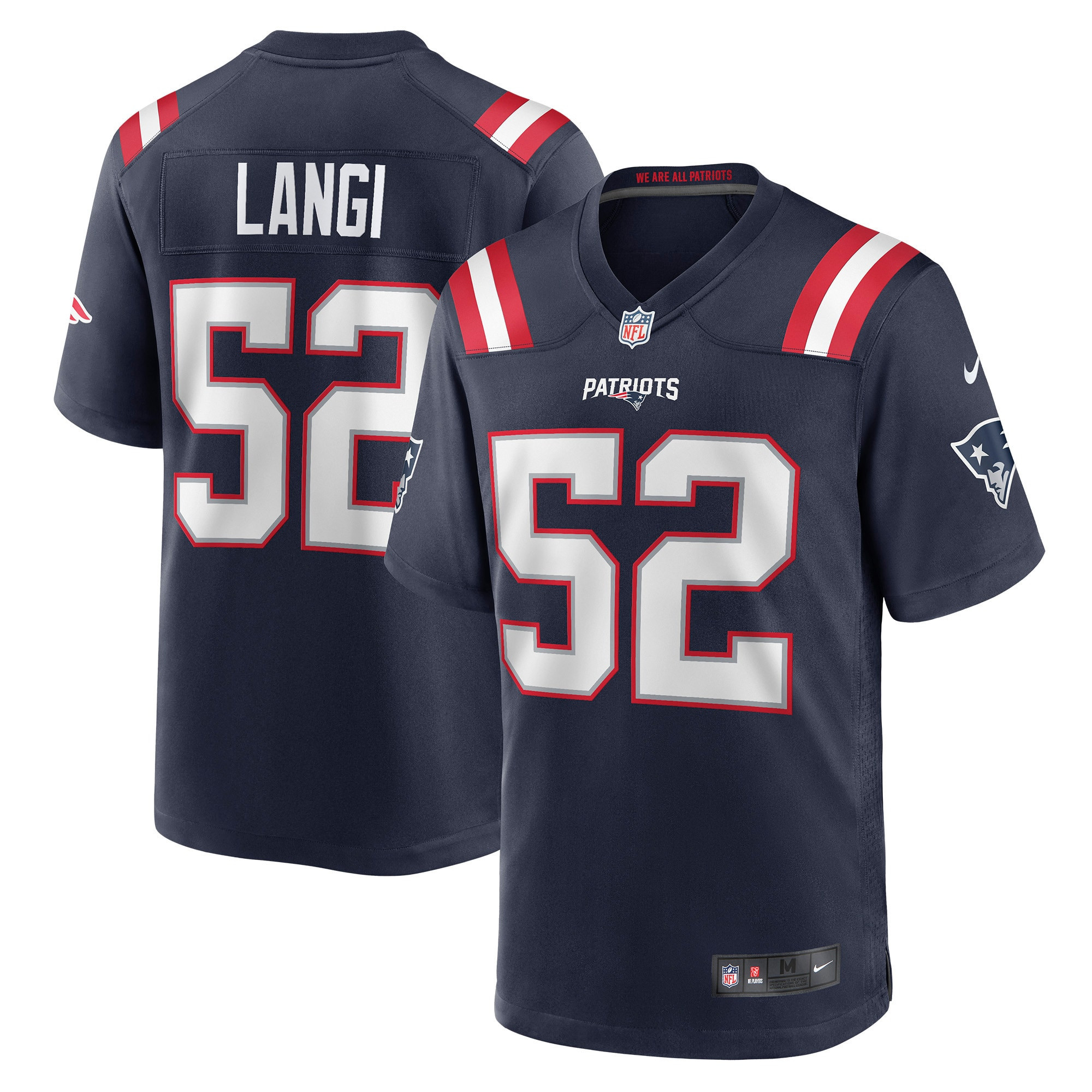 Harvey Langi New England Patriots Game Player Jersey - Navy Nfl