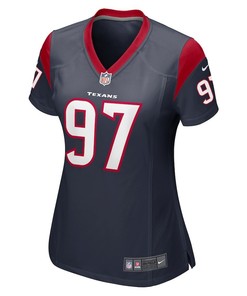 Hassan Ridgeway 97 Houston Texans Women's Game Player Jersey - Navy