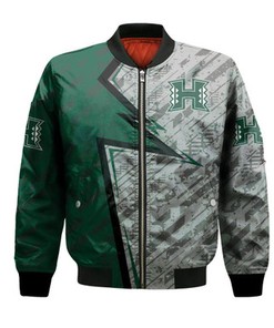 Hawaii Rainbow Warriors Bomber Abstract Pattern Sport- NCAA