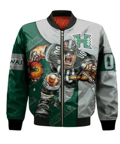 Hawaii Rainbow Warriors Bomber Jacket Football Go On - NCAA
